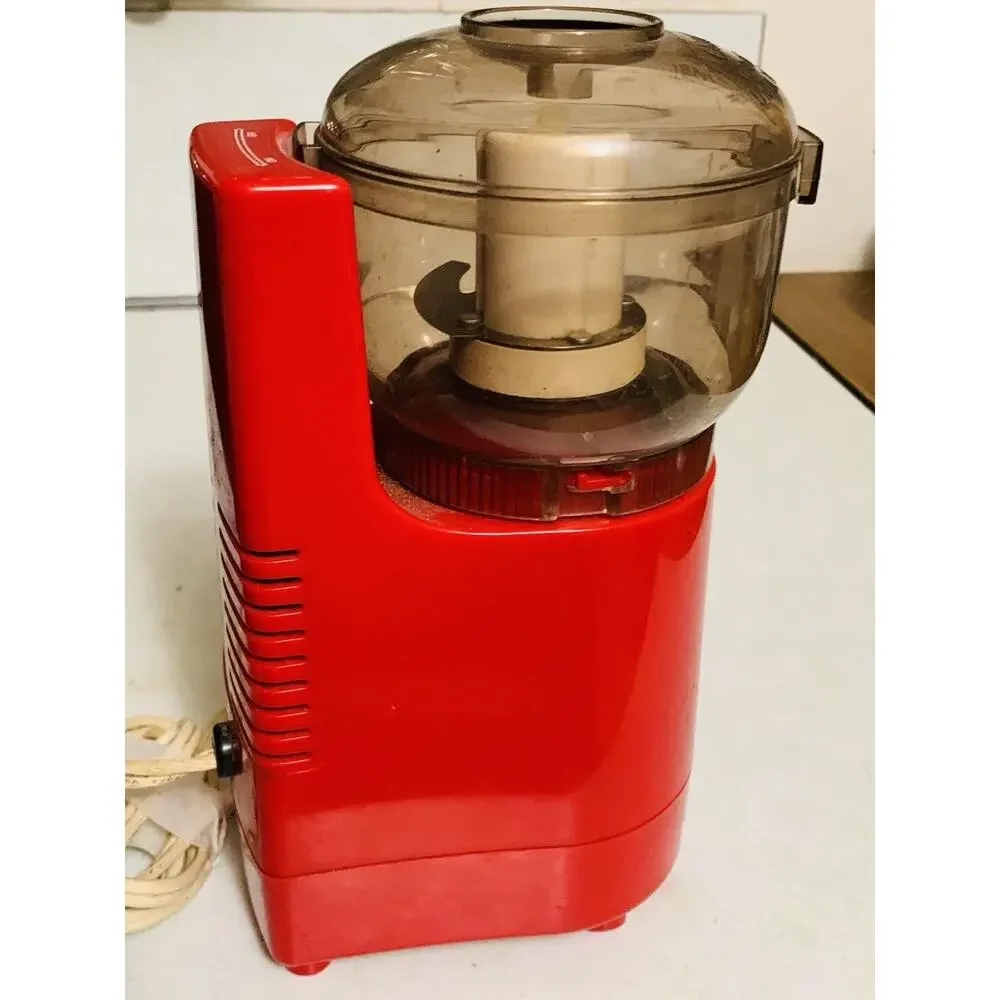 Sunbeam Vintage Oskar Jr Chopper Plus Mini Grinder Food Processor Red #14137